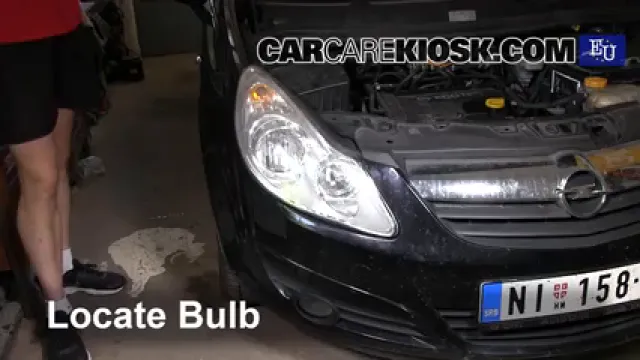 2008 Opel Corsa D 1.2L 4 Cyl. Lights Highbeam (replace bulb)